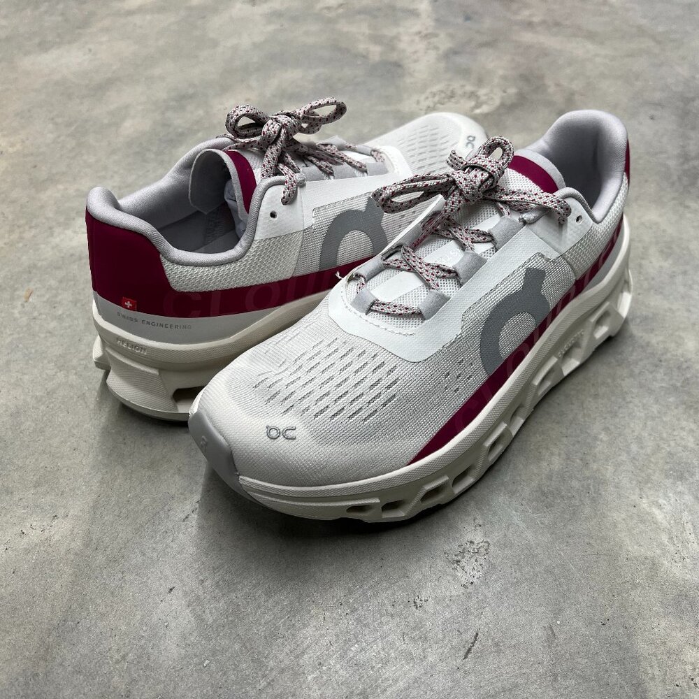 On Running Cloudmonster Ivory Grenadine Women's Running Shoes 3WD10104038 - New
